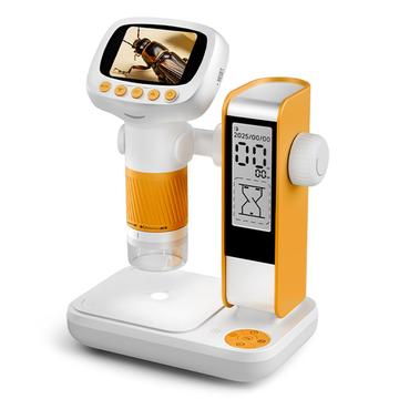 CM5 Microscópio digital HD de 2 polegadas para crianças - Laranja / Branco