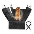 CWD007 Cobertura de luxo para assento de automóvel para cães com janela de rede e bolsos para arrumação - Preto