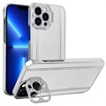 Capa Híbrida CamStand para iPhone 13 Pro Max - Fibra de Carbono - Branco