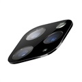 Protetor de Câmera em Metal e Vidro Temperado para iPhone 11 Pro/11 Pro Max - Preto