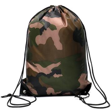 Mochila com cordão de camuflagem / Saco de ginástica