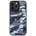 Capa Híbrida Camouflage para iPhone 14 Pro - Azul