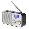 Rádio Camry CR 1179 DAB/DAB+/FM com bateria de 2000mAh - Prata / Preto