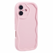 Capa TPU Candy Color Wavy para iPhone 16 - Rosa