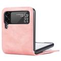 Bolsa Tipo Carteira Card Series para Samsung Galaxy Z Flip4 5G - Cor-de-rosa