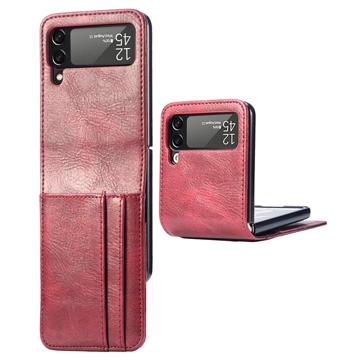 Bolsa Tipo Carteira Card Series para Samsung Galaxy Z Flip4 5G - Vermelho