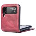 Bolsa Tipo Carteira Card Series para Samsung Galaxy Z Flip4 5G - Vermelho