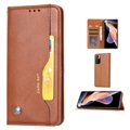 Bolsa tipo Carteira Card Set Series para Xiaomi Redmi Note 11 Pro/Note 11 Pro+ - Castanho