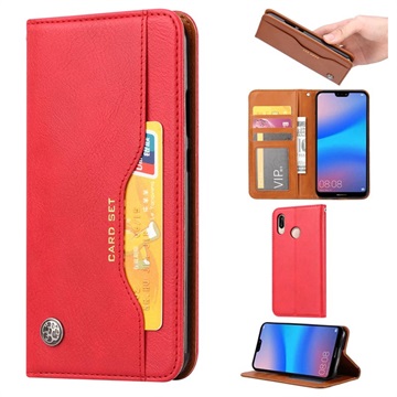 Bolsa tipo Carteira Card Set Series para Huawei P30 Lite - Vermelho