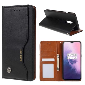 Bolsa tipo Carteira Card Set Series para OnePlus 7 - Preto