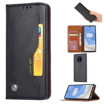 Capa Tipo Carteira da Série Card Set para OnePlus 7T - Preto