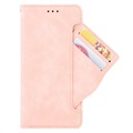 Bolsa Tipo Carteira Cardholder para HTC Desire 22 Pro - Cor-de-Rosa