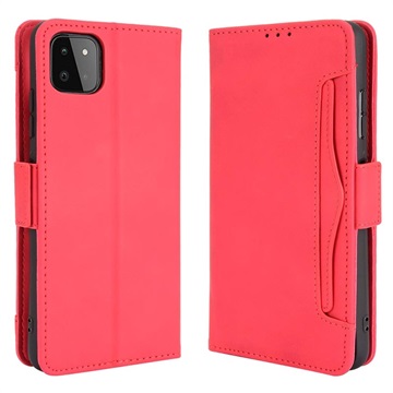 Bolsa tipo Carteira Cardholder para Samsung Galaxy A22 5G, Galaxy F42 5G - Vermelho