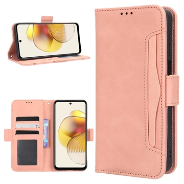 Bolsa Tipo Carteira Cardholder para Motorola Moto G73 - Cor-de-Rosa