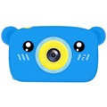 Câmara HD Cartoon Infantil com 3 Jogos - 12MP - Urso / Azul