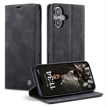 Bolsa Tipo Carteira Caseme 013 Series para iPhone 16 Plus - Preto