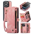Bolsa tipo Carteira 2-em-1 Caseme Multifuncional para iPhone 15 Pro - Cor-de-Rosa
