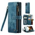 Bolsa Tipo Carteira Multifuncional Caseme C30 para Samsung Galaxy S22 Ultra 5G - Azul