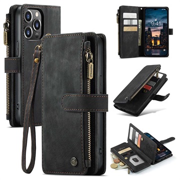 Bolsa Tipo Carteira Caseme C30 Multifuncional para iPhone 14 Pro Max - Preto