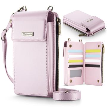 Bolsa de tiracolo universal Caseme ME50 com proteção RFID - 4"-7.3" - Rosa