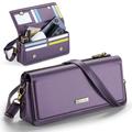 Bolsa para telemóvel 3 em 1 com fecho cruzado Caseme Me30 - 4"-7.5" - Roxo