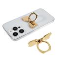 Suporte para anel de telefone celular Suporte de rotação de borboleta para dedo Suporte para anel de metal compatível com smartphone - Dourado