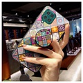 Capa Híbrida Checkered Pattern para Samsung Galaxy A12 - Mandala Colorida