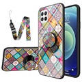 Capa Híbrida Checkered Pattern para Samsung Galaxy A22 4G - Mandala Colorida