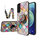Capa Híbrida Checkered Pattern para Samsung Galaxy S21 5G - Mandala Colorida
