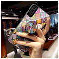 Capa Híbrida Checkered Pattern para Samsung Galaxy S21 5G - Mandala Colorida