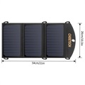 Carregador Solar Dobrável com Duas Portas Choetech - 19W - Preto