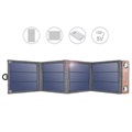 Painel Solar Dobrável Choetech - USB, 14W - Preto