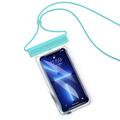 Capa impermeável universal transparente IPX8 / bolsa seca - 7" - Azul bebé
