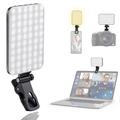 Luz LED para selfies com clip para telemóvel e computador portátil, por exemplo, iPhone, MacBook