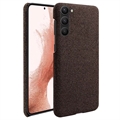 Capa de Plástico Revestida a Pano para Samsung Galaxy S23 5G - Castanho