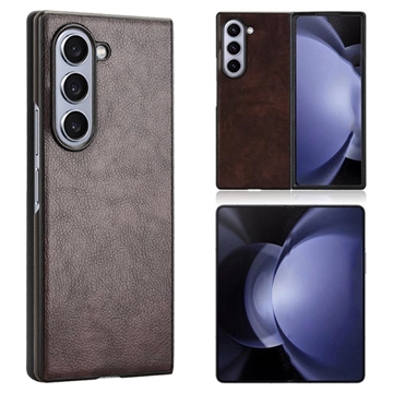 Capa Plástica Revestida para Samsung Galaxy Z Fold6 - Castanho