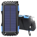 Powerbank Solar Compacto com USB Duplo TS-819 - 20000mAh - Azul / Preto