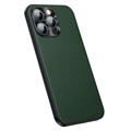 Capa Híbrida de Pele para iPhone 14 Pro - Verde