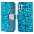 Bolsa tipo Carteira Croco Bling para Samsung Galaxy A34 5G - Azul