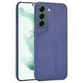 Capa da Série Crocodile para Samsung Galaxy S22 5G - Azul