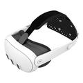 DEVASO Correia para a cabeça compatível com o auricular Meta Quest 3 VR Correia ajustável Versão 2.0, Branco