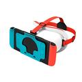 DEVASO Auricular VR para consola de jogos Nintendo Switch Óculos VR com banda de cabeça de plástico para dissipação de calor - Branco / Azul