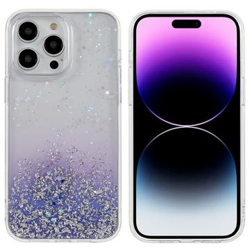 Capa Híbrida Dfans Starlight Glitter para iPhone 14 Pro Max - Púrpura