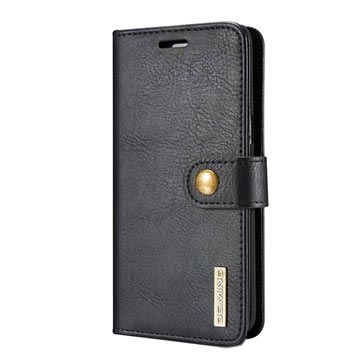 Capa Pele DG.Ming 2-en-1 para Samsung Galaxy S8 - Tipo Carteira - Preto