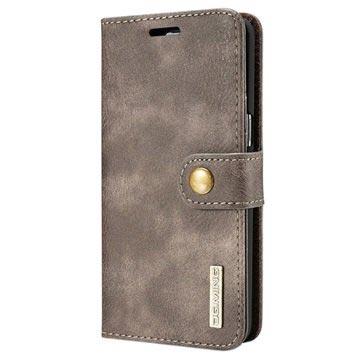 Capa Pele DG.Ming 2-en-1 para Samsung Galaxy S8 - Tipo Carteira - Cinzento
