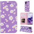 Capa Tipo Daisy Pattern Para Samsung Galaxy S20+ - Púrpura