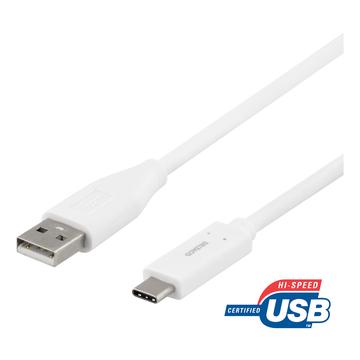 Cabo Deltaco USB 2.0 para USB-C - 1m/3A