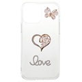Capa de TPU Diamond Decor para iPhone 13 Mini - Coração
