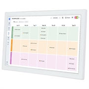 Agenda familiar digital com ecrã tátil - 15.6" - Branco
