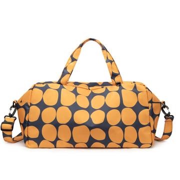 Saco de viagem impermeável para separação de secos e molhados - Cor-de-Laranja / Preto